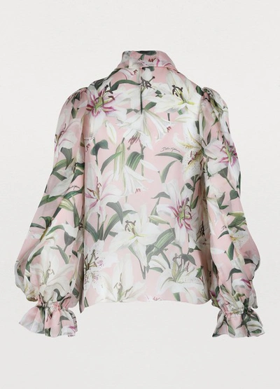 Shop Dolce & Gabbana Silk Top In Rosa