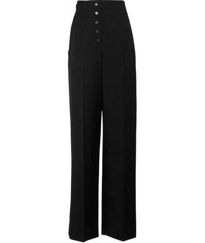 Shop Stella Mccartney Fabienne Wool Pants In Black