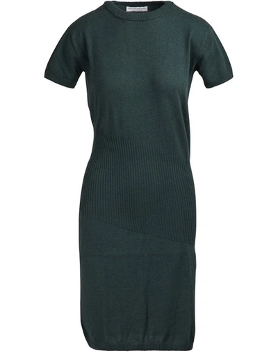 Shop Alexandra Golovanoff China 3/4 Sleeved Midi Dress In Green