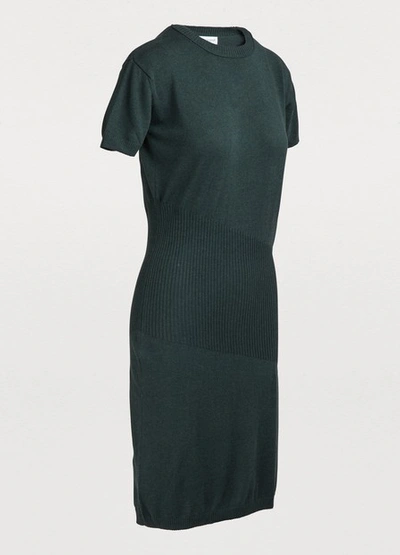 Shop Alexandra Golovanoff China 3/4 Sleeved Midi Dress In Green