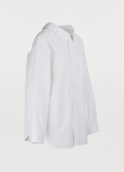 Shop Balenciaga Swing Collar Shirt In 9000