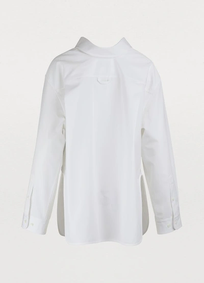 Shop Balenciaga Swing Collar Shirt In 9000