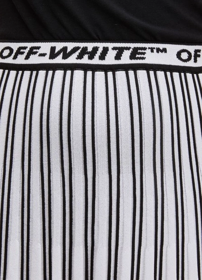 Shop Off-white Pleated Midi Skirt In White