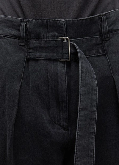 Shop Givenchy Pleated Jeans In Noir