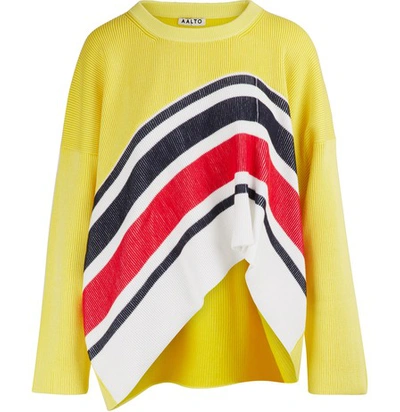 Shop Aalto Asymmetric Sweater In Yellow