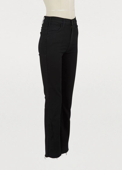 Shop Mother The Hustler High-waisted Cropped Bootcut Jeans In Not Guilty