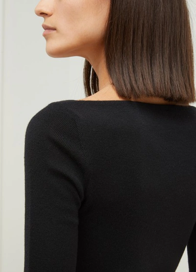 Shop Prada Short-sleeved V-neck Jumper In Black