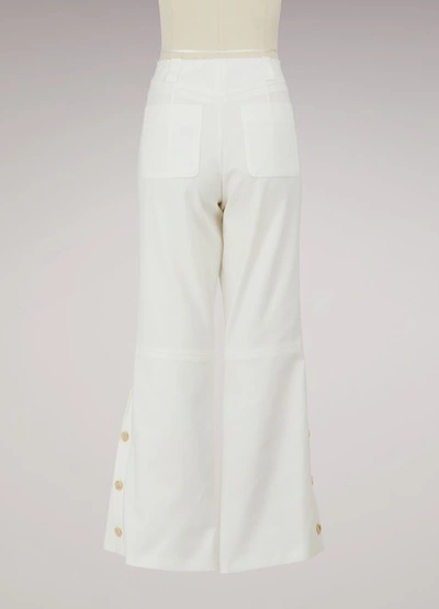 Shop Proenza Schouler Flared Trousers In Off-white