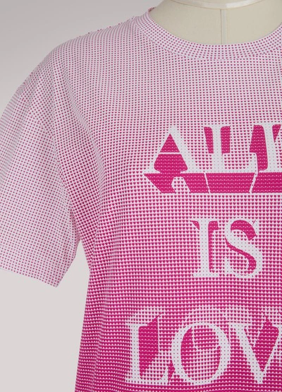 Shop Stella Mccartney All Is Love T-shirt In 8490 - Pure White/fuchsia