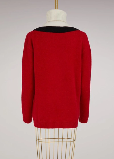 Shop Moncler Bell Alpaca Sweater In Red