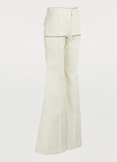 Shop Chloé Flare Jeans In Dusty White