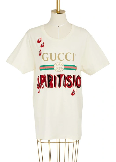 Shop Gucci Spiritismo T-shirt In Ivory