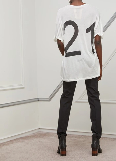 Shop N°21 Oversized Logo T-shirt In White