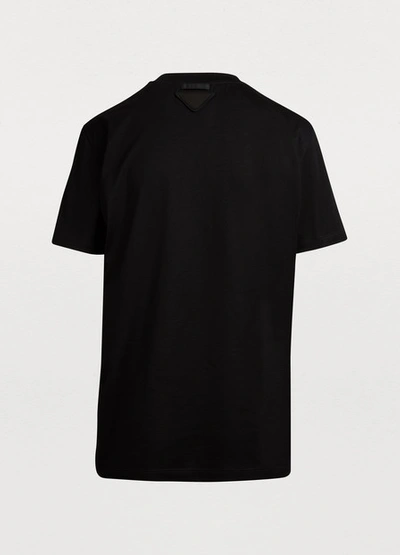 Shop Prada Short-sleeved T-shirt In Black/fuschia