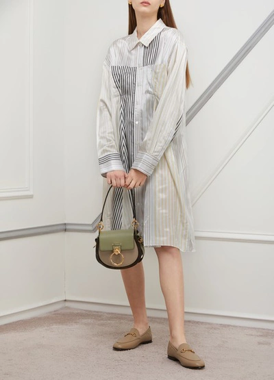 Shop Nina Ricci Striped Patchwork Dress In Viscose In M1219