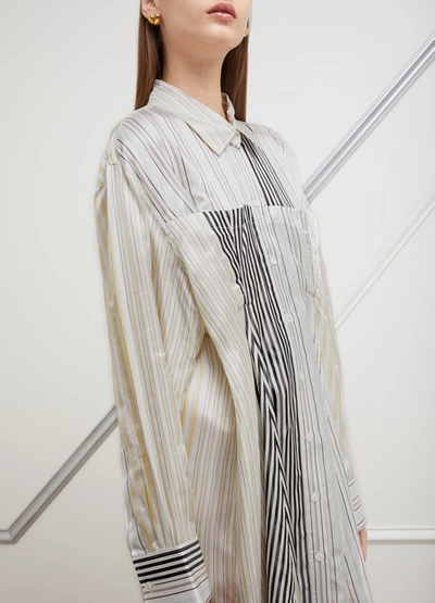 Shop Nina Ricci Striped Patchwork Dress In Viscose In M1219