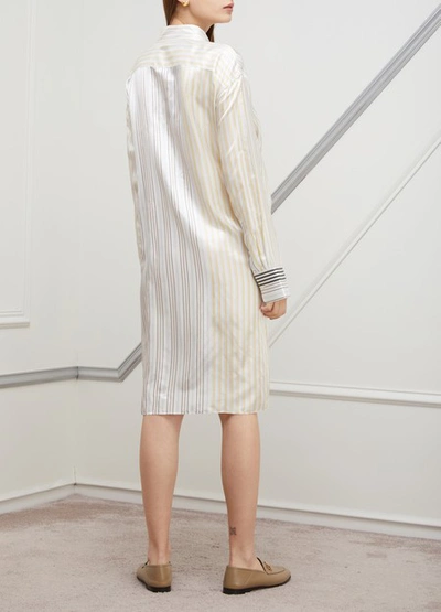 Shop Nina Ricci Striped Patchwork Dress In Viscose In M1219