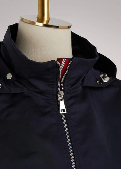 Shop Moncler Zirconite Hooded Jacket In Navy