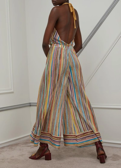 Shop Missoni Striped Jumpsuit In Multi