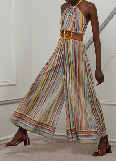 Shop Missoni Striped Jumpsuit In Multi