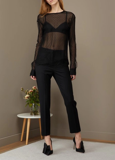 Shop Haider Ackermann Lace Dots Top In Black