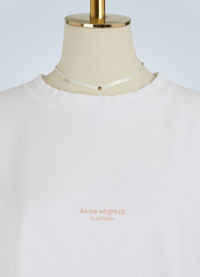 Shop Acne Studios Cylea Cotton Sweatshirt In Optic/white