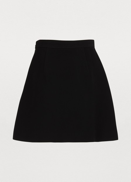 Miu Miu Bow Detail Mini Skirt In Black | ModeSens