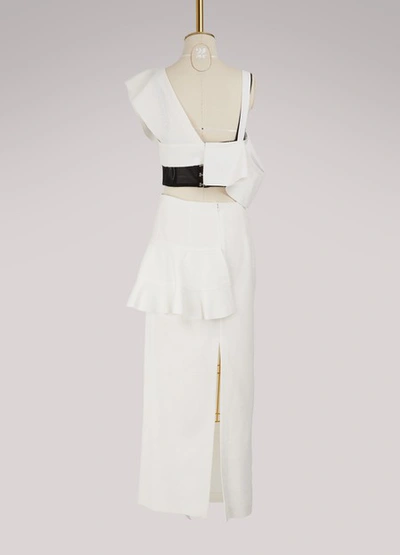 Shop Proenza Schouler Ruffle Maxi Dress In Off-white
