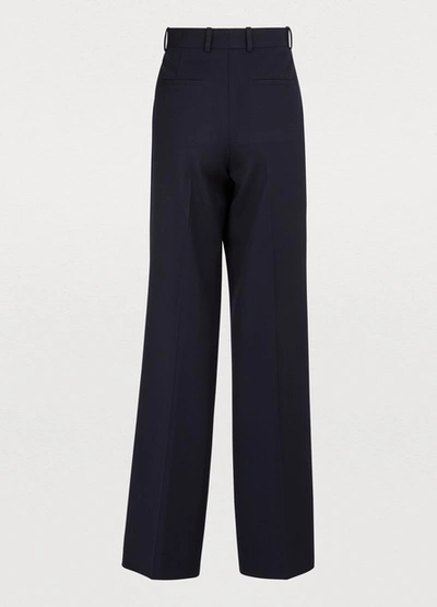 Shop Jil Sander Wool Pants In 402 - Dark Blue