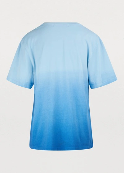 Shop Proenza Schouler Printed T-shirt In 22439 Blue Tie Dye/care Label