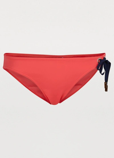 Shop Vilebrequin Bikini Bottoms In Pale Red