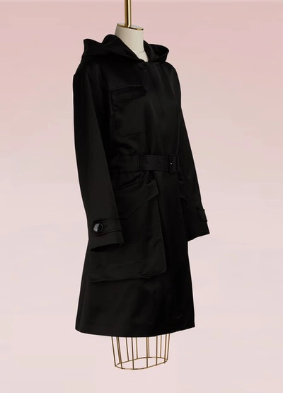 Shop Simone Rocha Hooded Parka In Black