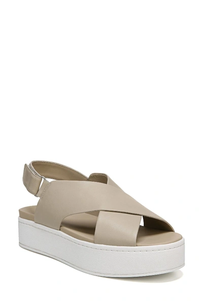 Shop Vince Weslan Cross Strap Slingback Sandal In Ltstraw