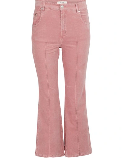 Shop Isabel Marant Étoile Anyree Cotton Pants In Light Pink