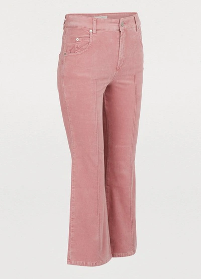 Shop Isabel Marant Étoile Anyree Cotton Pants In Light Pink