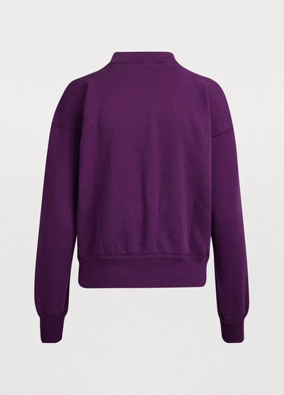 Shop Isabel Marant Étoile Moby Hooded Sweatshirt In Purple
