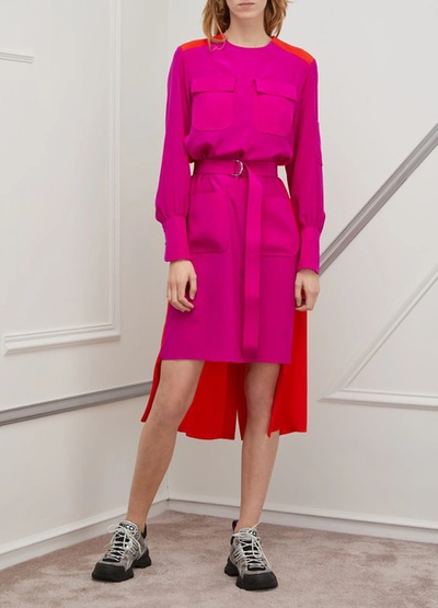 Shop Chloé Silk Mini Dress In Red - Pink 1