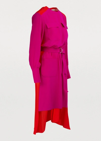 Shop Chloé Silk Mini Dress In Red - Pink 1