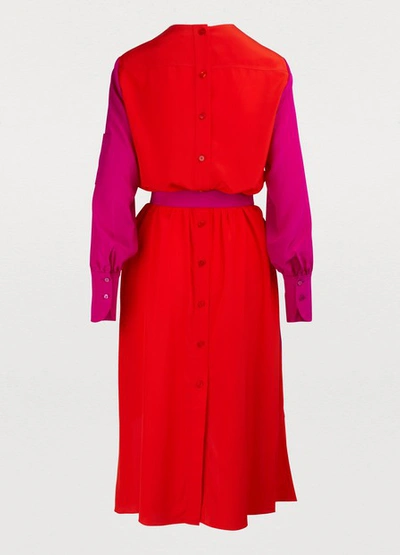 Shop Chloé Silk Mini Dress In Red - Pink 1