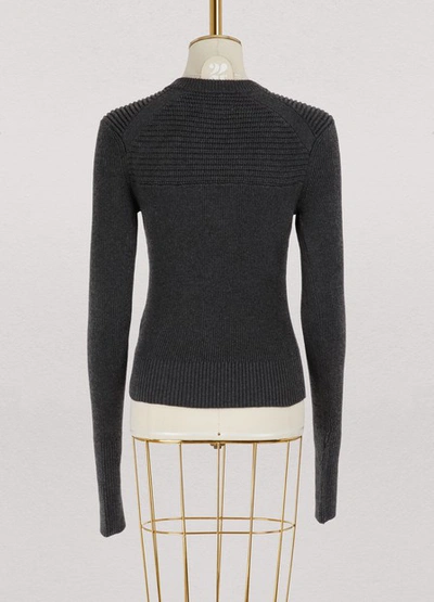 Shop Isabel Marant Étoile Koyle Cotton And Wool Sweater In Anthracite