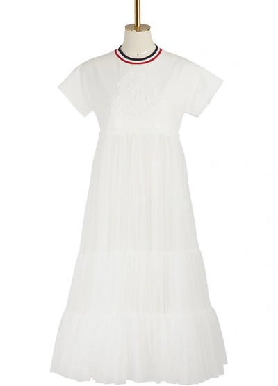 Shop Moncler Tulle Dress In White