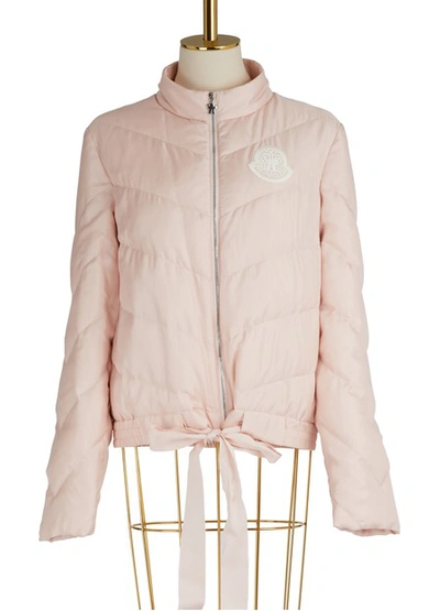 Shop Moncler Pirouette Silk Jacket In Light Pink