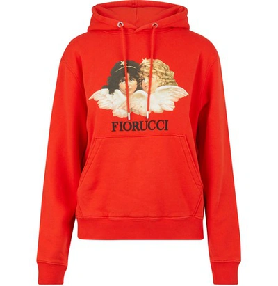 Shop Fiorucci Vintage Angels Hooded Sweatshirt In Orange