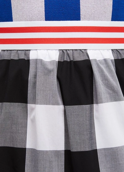Shop Stella Jean Ruffled Cotton Skirt In Black / White