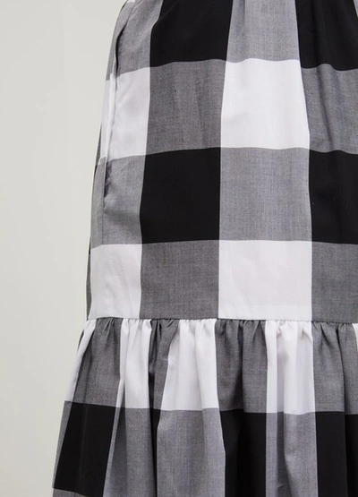 Shop Stella Jean Ruffled Cotton Skirt In Black / White