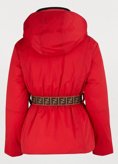 Shop Fendi Ski Jacket In Red