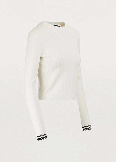 Shop Proenza Schouler Cropped Sweater In Off-white