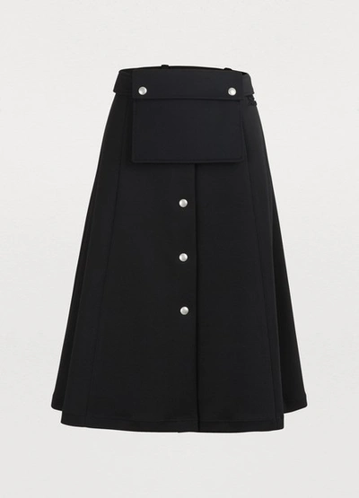 Shop Courrèges A-line Midi Skirt In Noir