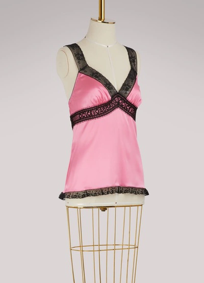 Shop Dolce & Gabbana Silk Tank Top In Pink