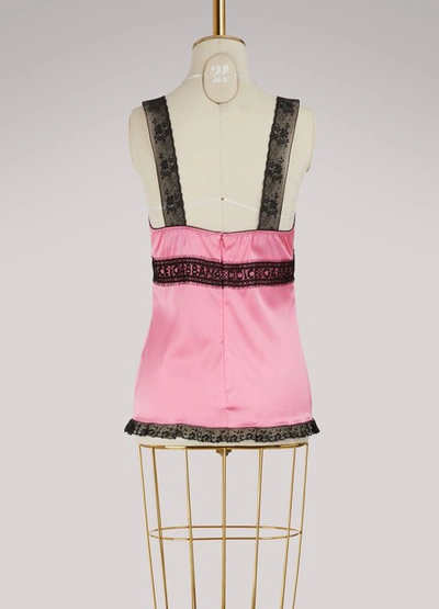 Shop Dolce & Gabbana Silk Tank Top In Pink